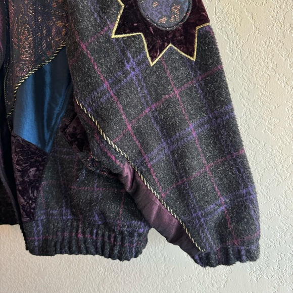 VINTAGE | Karizma East ltd. | 80s mulitcolored snow ski bomber wool jacket | L - Picture 5 of 16